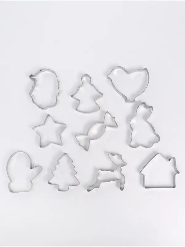 Формы для вырезания печенья &laquo;Новогодние сладости&raquo;, набор 10 шт., нержавеющая сталь