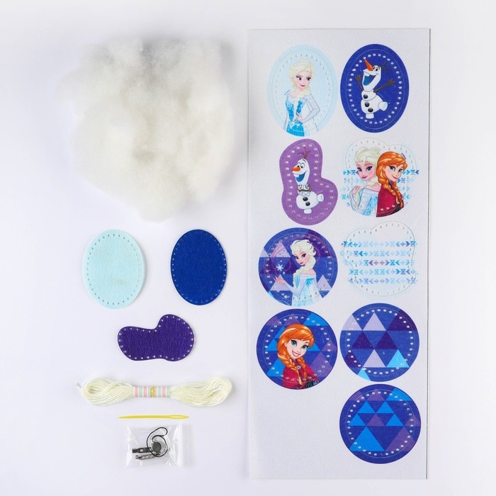 Набор для шитья из фетра с перфорацией Набор для шитья из фетра с перфорацией "Анна, Эльза и Олаф", Холодное сердце