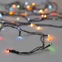 Гирлянда &laquo;Нить&raquo; 3.5 м, IP20, тёмная нить, 50 ламп, свечение мульти, 8 режимов, 220 В