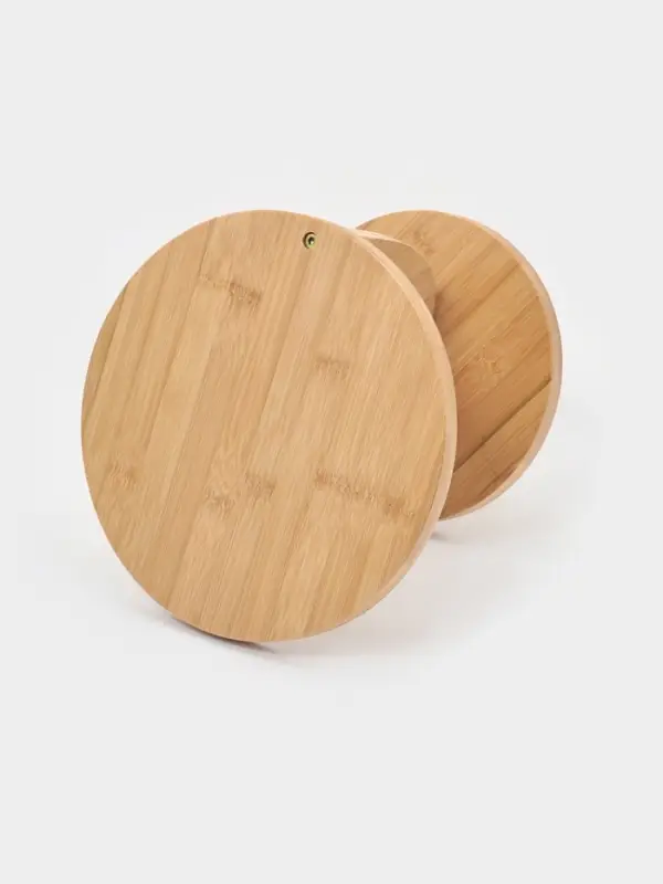 Этажерка для фруктов и десертов Доляна &laquo;Бамбук&raquo;, 2 яруса, 25&times;19.5 см, бамбук