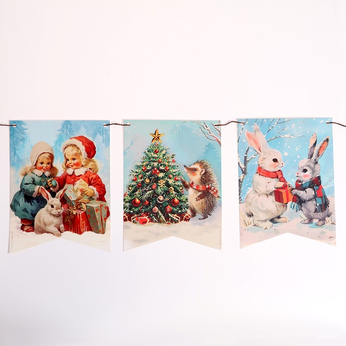 Школа талантов Новогодняя гирлянда 10 флажков Школа талантов Новогодняя гирлянда 10 флажков