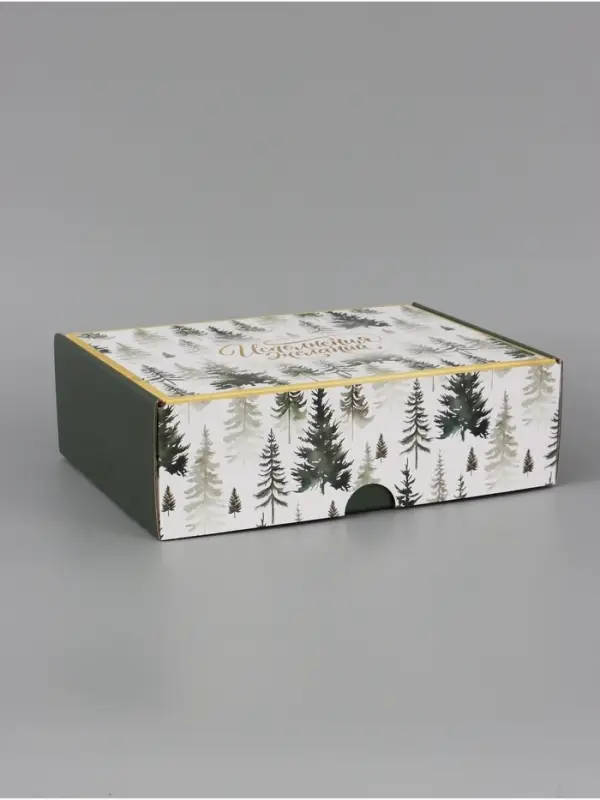 Коробка подарочная, самосборная &laquo;Счастья в новом году&raquo;,30.7&times;22&times;9.5 см
