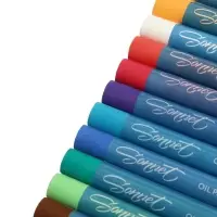 Пастель масляная 12 цветов ЗХК &laquo;Сонет&raquo;, 10/69, круглая