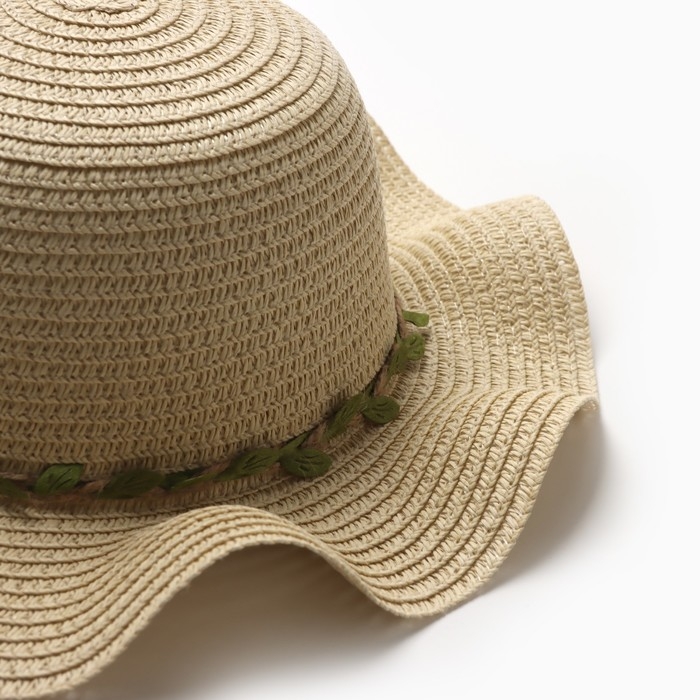 Шляпа для девочки Шляпа для девочки "Лианна" MINAKU, р-р 52, цв.бежевый