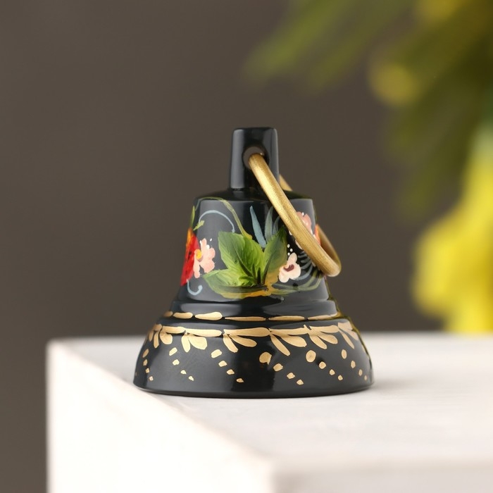 Колокольчик Валдайский  Колокольчик Валдайский "№1. Ягоды", расписной, с ушком, d=30 мм