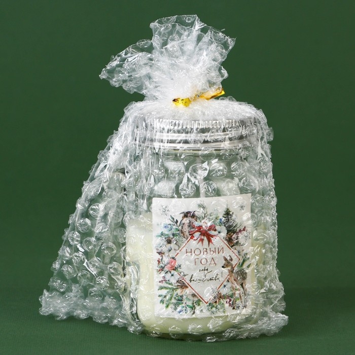 Новогодняя свеча в банке с ручкой «Новый год: Пора волшебства», аромат вишня Новогодняя свеча в банке с ручкой «Новый год: Пора волшебства», аромат вишня