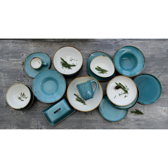 Салатник фарфоровый Magistro «Церера», 400 мл, d=16,5 см, цвет голубой Салатник фарфоровый Magistro «Церера», 400 мл, d=16,5 см, цвет голубой