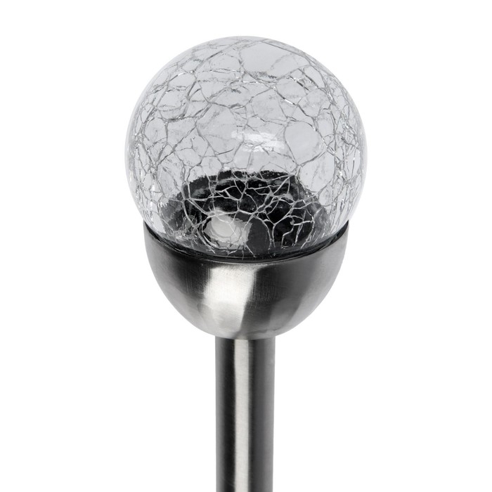 Садовый светильник на солнечной батарее «Стеклянный шар», 6 × 36.5 × 6 см, 1 LED, свечение белое Садовый светильник на солнечной батарее «Стеклянный шар», 6 × 36.5 × 6 см, 1 LED, свечение белое