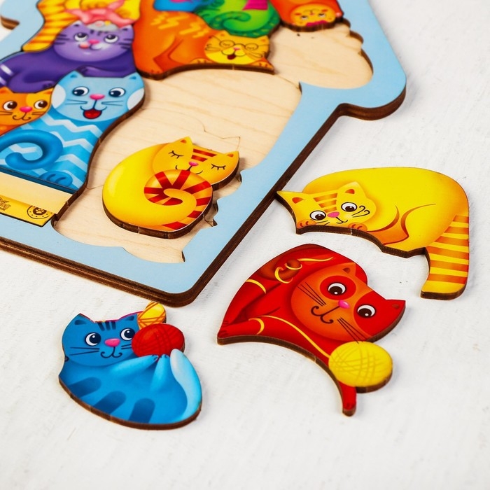 Головоломка «Коты», размер 28 × 20см, головоломка логическая Головоломка «Коты», размер 28 × 20см, головоломка логическая