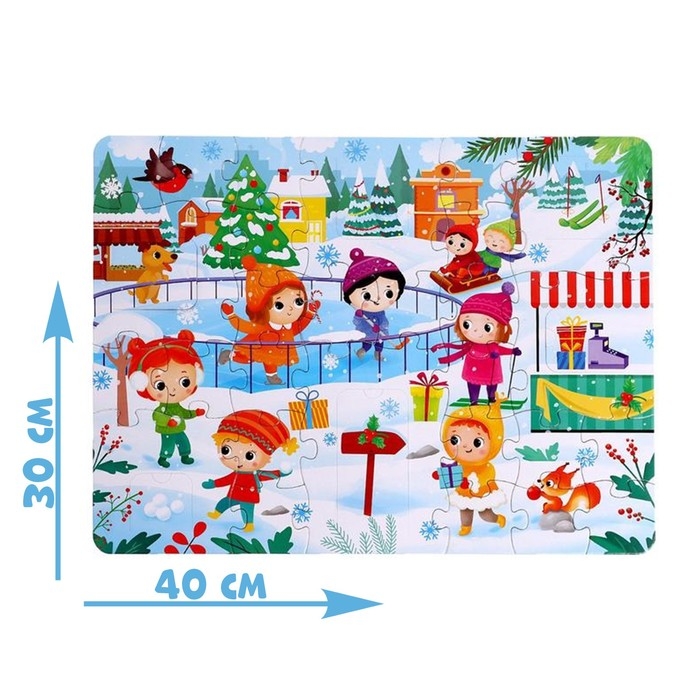 Пазл с окошками «В ожидании Нового года», 6 окошек, 28 деталей Пазл с окошками «В ожидании Нового года», 6 окошек, 28 деталей