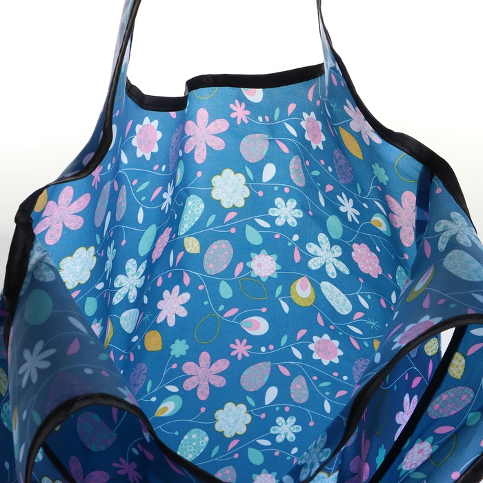 Сумка хозяйственная без застёжки, складная, цвет синий Сумка хозяйственная без застёжки, складная, цвет синий