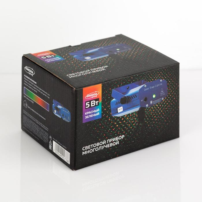 Световой прибор «Точки» 5 см, лазер, свечение красное/зелёное, 3 В Световой прибор «Точки» 5 см, лазер, свечение красное/зелёное, 3 В
