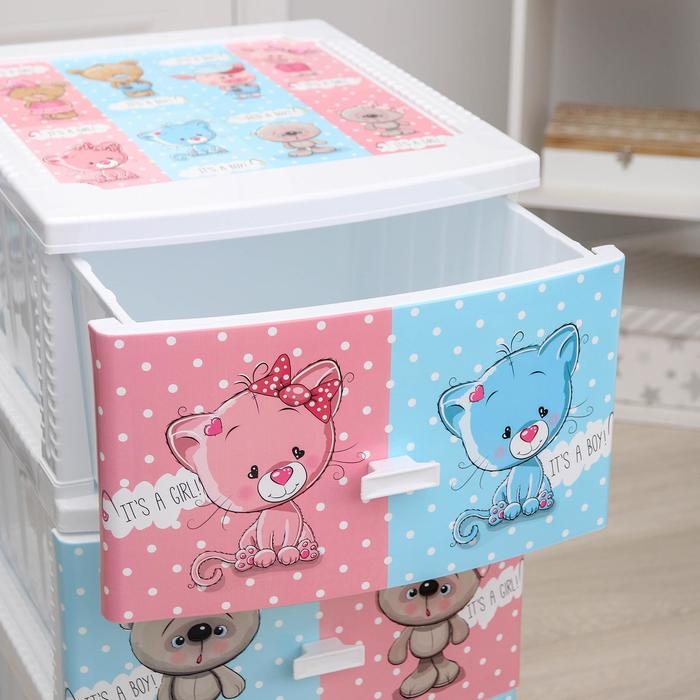 Комод 4-х секционный «Друзья», цвет белый Комод 4-х секционный «Друзья», цвет белый