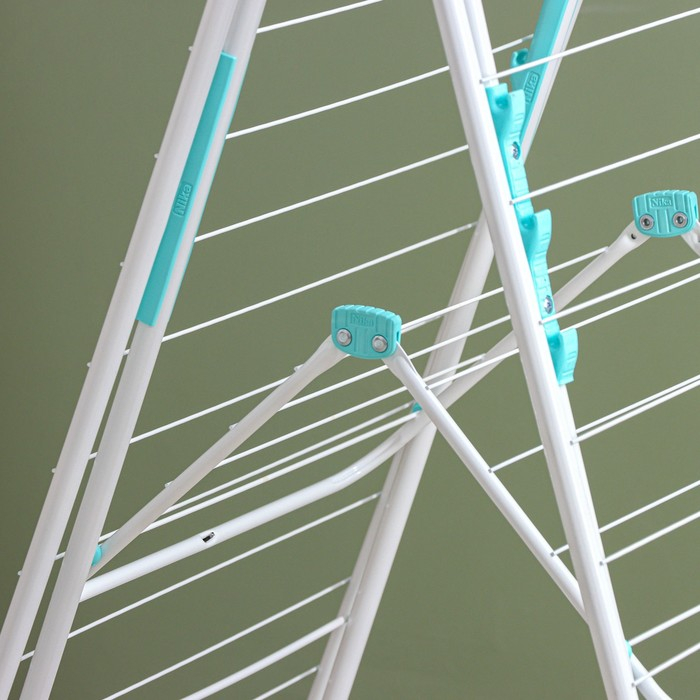 Сушилка для белья двухуровневая, рабочая длина 21 м, цвет белый Сушилка для белья двухуровневая, рабочая длина 21 м, цвет белый