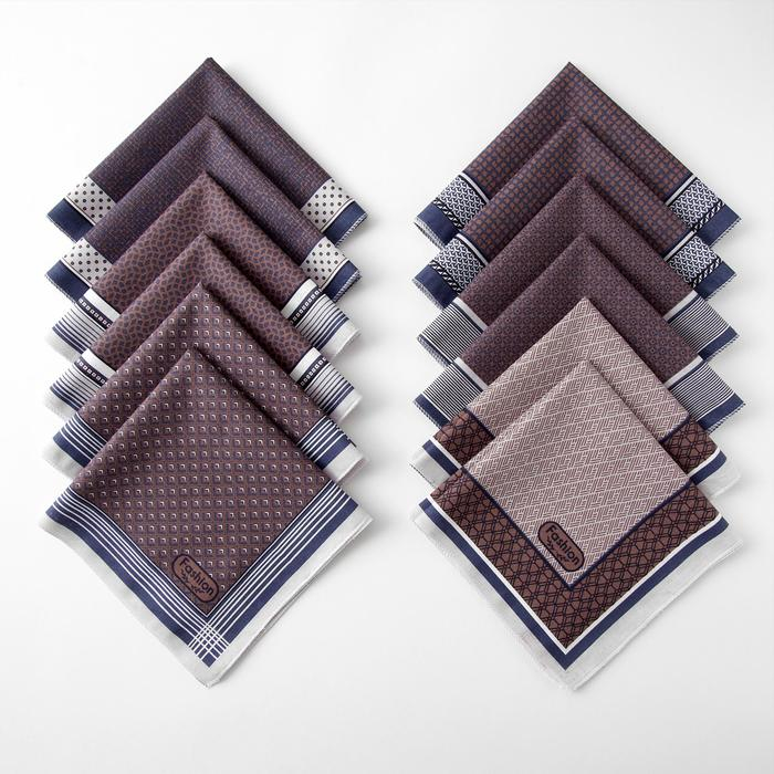 Платки носовые мужские Этель  Платки носовые мужские Этель "Серджио" 30*30 см,(набор 12 шт,) цв.фиолетовый, рис. МИКС