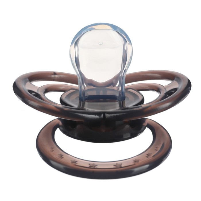 Соска - пустышка силиконовая ортодонтическая, от 12 мес., с колпачком, цвет черный Соска - пустышка силиконовая ортодонтическая, от 12 мес., с колпачком, цвет черный