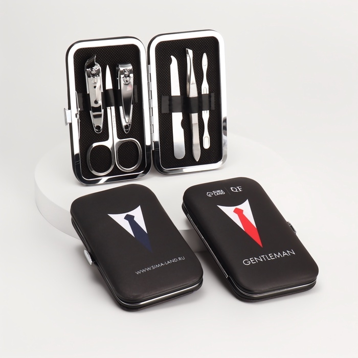 Набор маникюрный «GENTLEMAN», 6 предметов, в футляре, разноцветный Набор маникюрный «GENTLEMAN», 6 предметов, в футляре, разноцветный