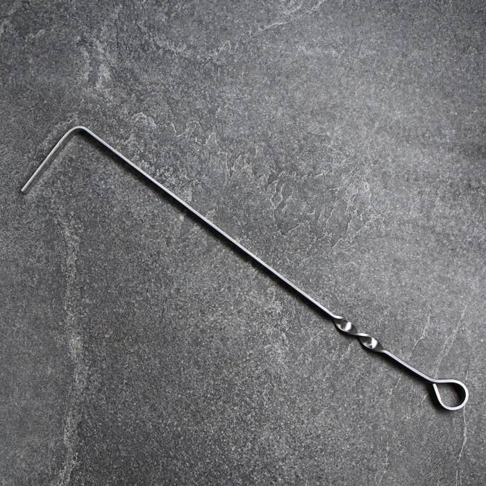 Кочерга из нержавеющей стали, ручка - кольцо, ширина - 12 мм, 47 см Кочерга из нержавеющей стали, ручка - кольцо, ширина - 12 мм, 47 см