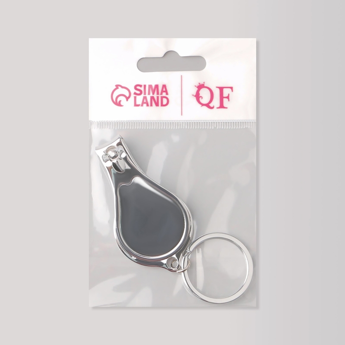 Кусачки - книпсер маникюрные, на брелке, с пилкой, с открывашкой, 6,5 см, цвет серебристый Кусачки - книпсер маникюрные, на брелке, с пилкой, с открывашкой, 6,5 см, цвет серебристый