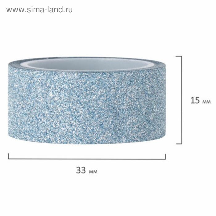 Клейкие ленты полимерные для декора с блестками Клейкие ленты полимерные для декора с блестками "ПАСТЕЛЬ", 15 мм х 3 м (набор 7 шт)