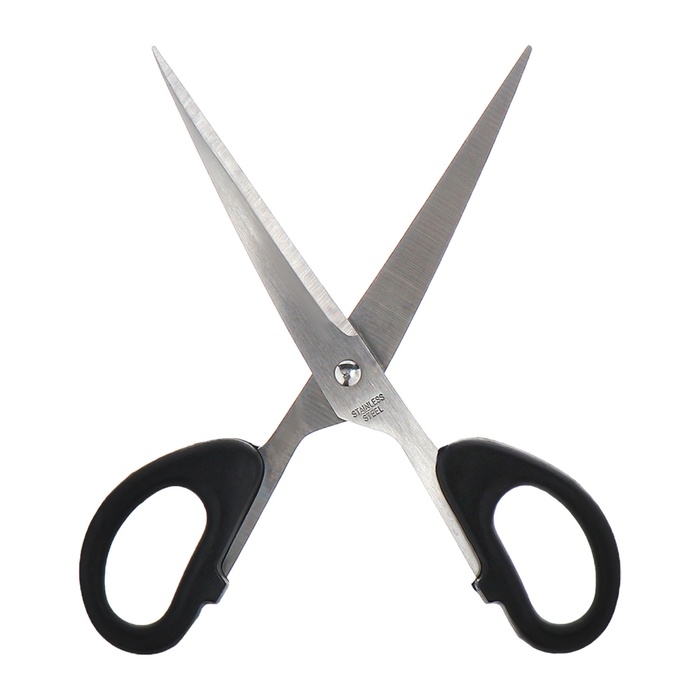 Ножницы канцелярские 16,7см Офис пластиковые ручки, европодвес Ножницы канцелярские 16,7см Офис пластиковые ручки, европодвес