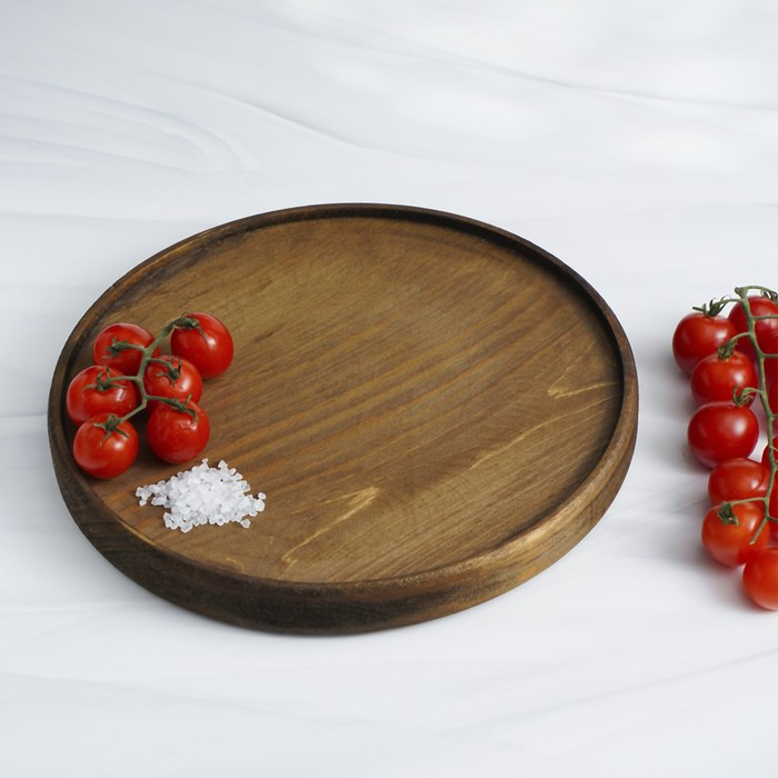 Поднос из натурального кедра Mаgistrо, 25×2,8 см, цвет шоколадный Поднос из натурального кедра Mаgistrо, 25×2,8 см, цвет шоколадный