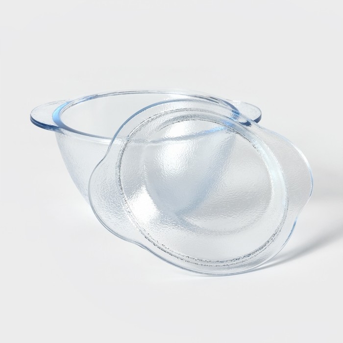 Форма стеклянная для запекания &laquo;Горшочек с крышкой&raquo;, d=15 см, h=10,5 см