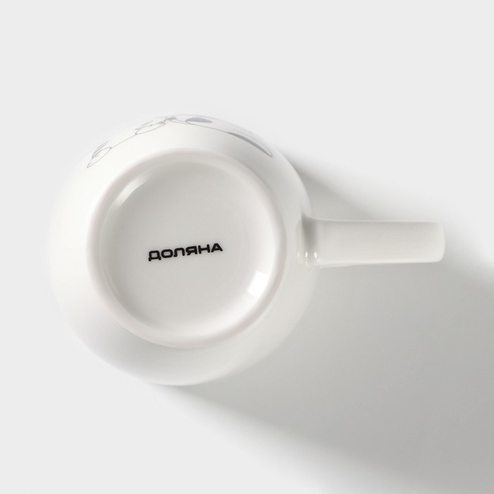 Кружка фарфоровая Доляна «Котики меломаны», 350 мл, цвет белый Кружка фарфоровая Доляна «Котики меломаны», 350 мл, цвет белый