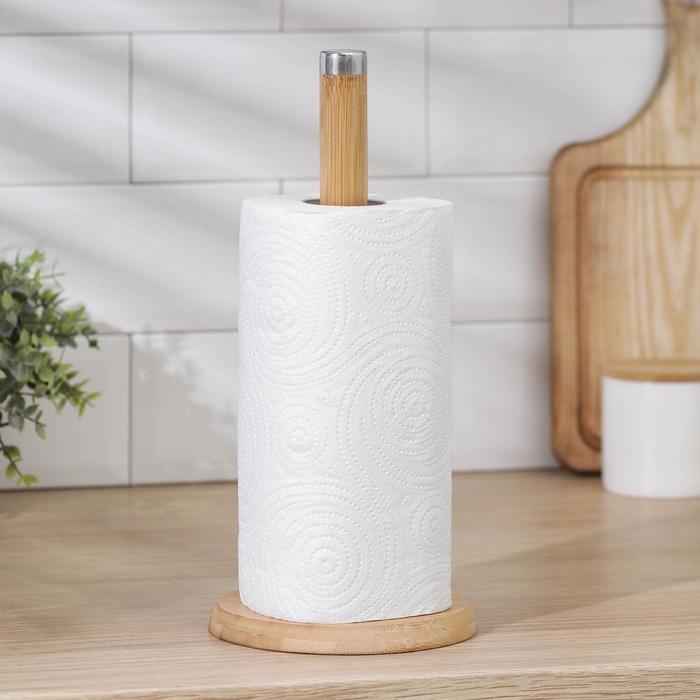 Держатель для бумажных полотенец Доляна «Bamboo», 14×32 см Держатель для бумажных полотенец Доляна «Bamboo», 14×32 см
