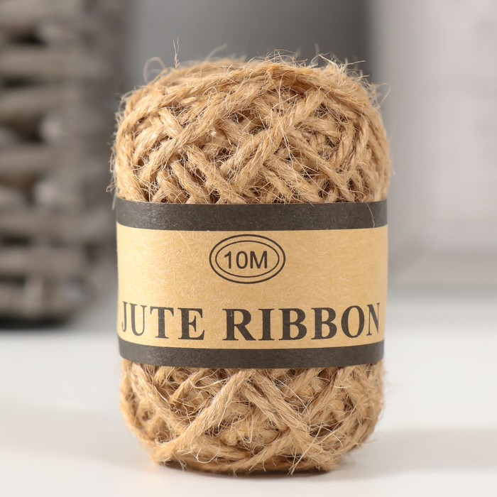 Тесьма декоративная текстиль Тесьма декоративная текстиль "Джут натуральный" намотка 10 метров набор 24 шт 4,5х25х25 см