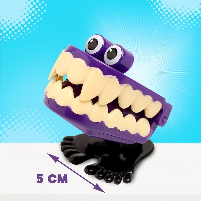 Заводная игрушка «Челюсти вампира», прыгает, МИКС Заводная игрушка «Челюсти вампира», прыгает, МИКС