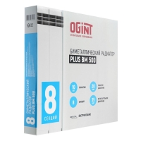 Радиатор биметаллический Ogint Plus BM, 500 х 78 мм, 8 секций, 960 Вт