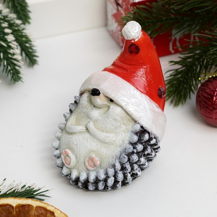 Фигура  Фигура "Ежик новогодний" 11х8х9см