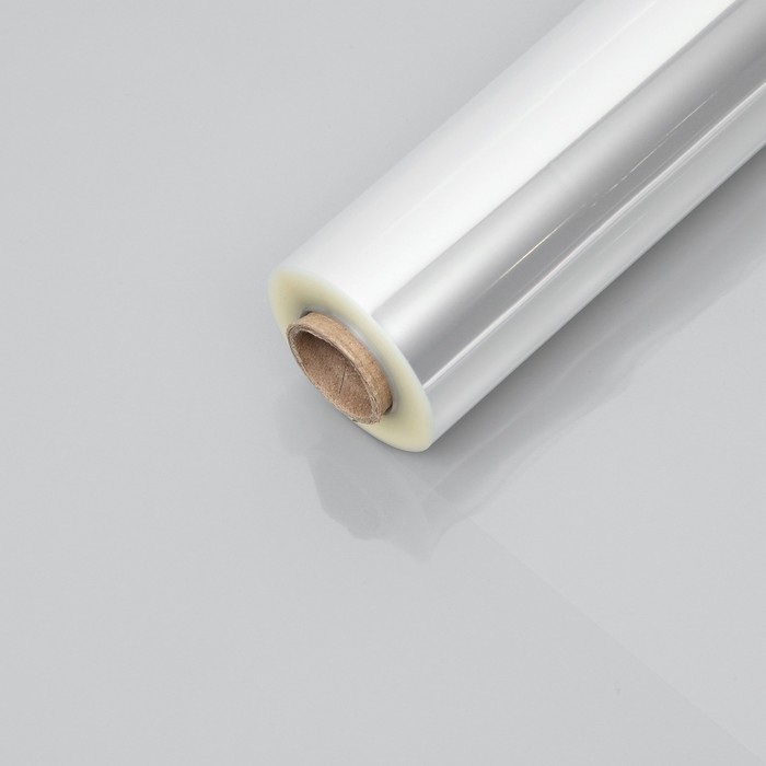 Плёнка для цветов прозрачная 0,6 х 46,5 м, 1000 г, 40 мкм Плёнка для цветов прозрачная 0,6 х 46,5 м, 1000 г, 40 мкм