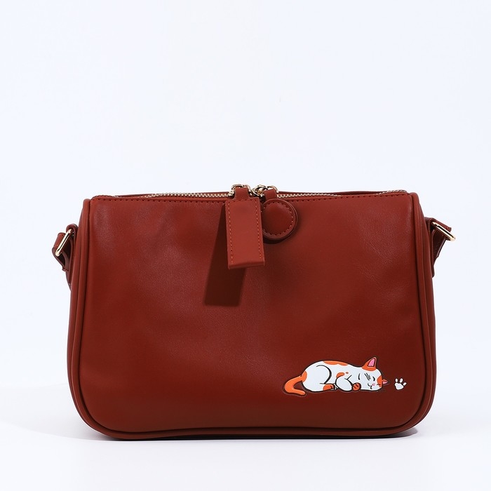 Сумка кросс-боди на молнии, цвет коричневый Сумка кросс-боди на молнии, цвет коричневый