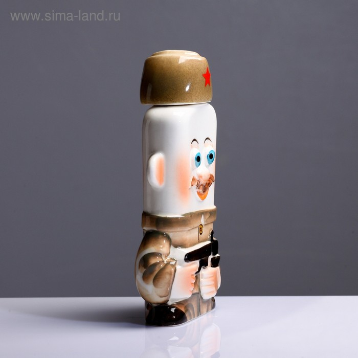 Штоф фарфоровый «Солдатик», 0.35 л, в упаковке книге Штоф фарфоровый «Солдатик», 0.35 л, в упаковке книге