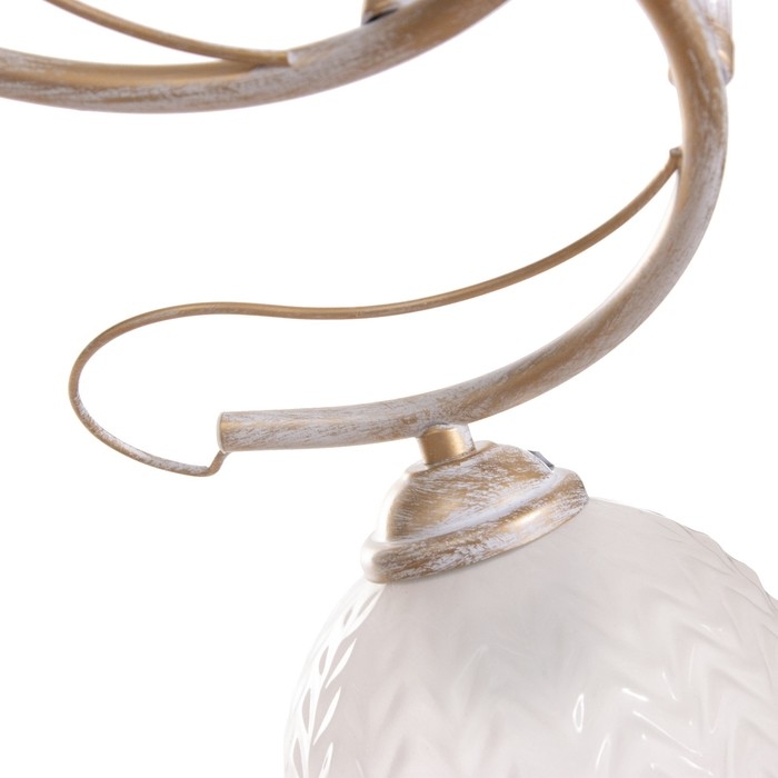 Люстра Люстра "Амелия" 5х60вт Е27 бело золотой 46х46х22см