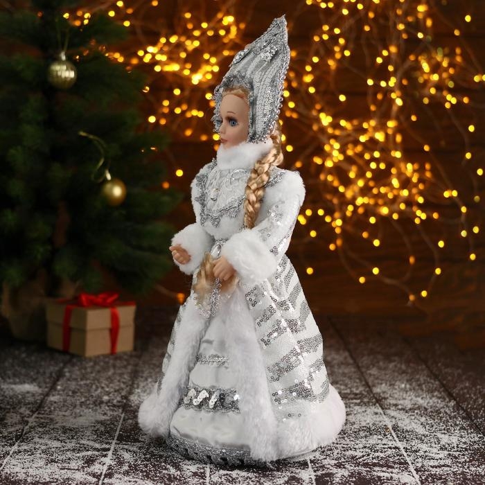 Снегурочка  Снегурочка "В белой шубке и кокошнике" 17х35 см, микс