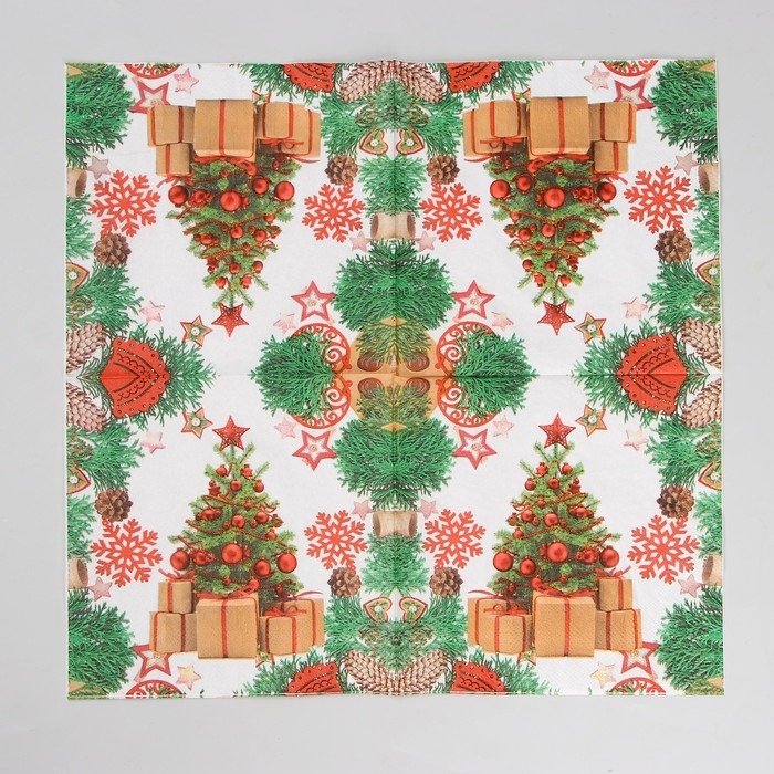 Салфетки бумажные «Ёлка», набор, 20 шт., 33 × 33 см