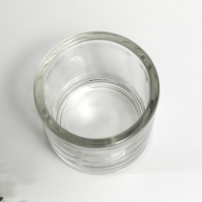 Подсвечник стекло на 1 свечу "Стакан" прозрачный 8х9,3х9,3 см