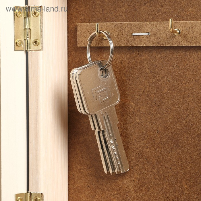 Ключница Ключница "Белые пионы" дуб молочный 15х21 см