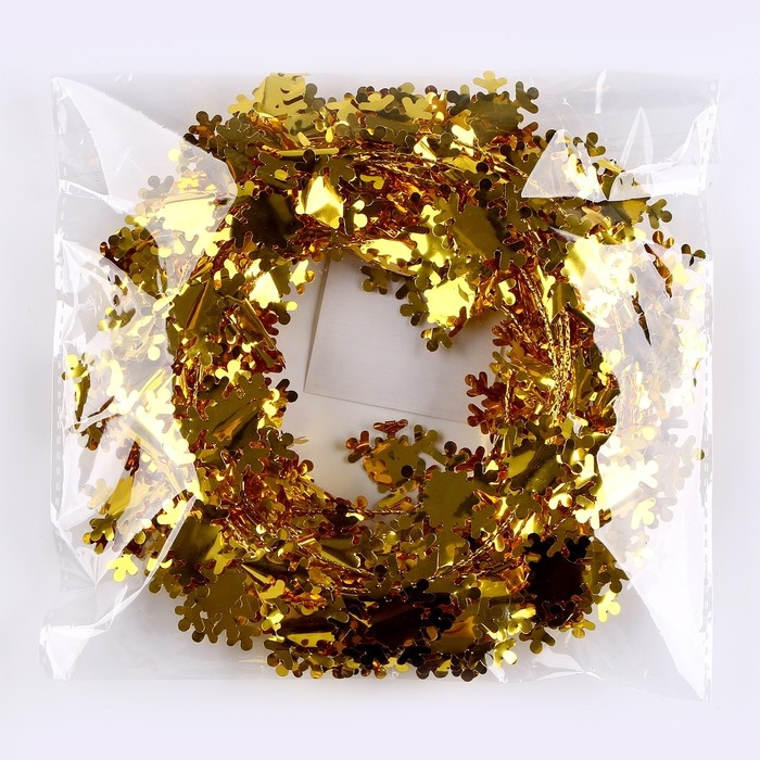 Новый год! Проволока для поделок и декора «Снежинка» длина — 5 метров, цвет золотой
