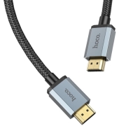 Кабель видео Hoco US03, HDMI 2.0, HDMI(m)-HDMI(m), 1 м, чёрный