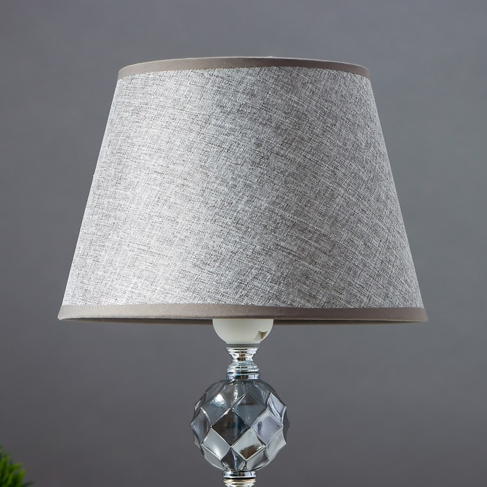 Лампа настольная 16715/1BR E27 40Вт хром/коричневый 22,5х22,5х36 см RISALUX