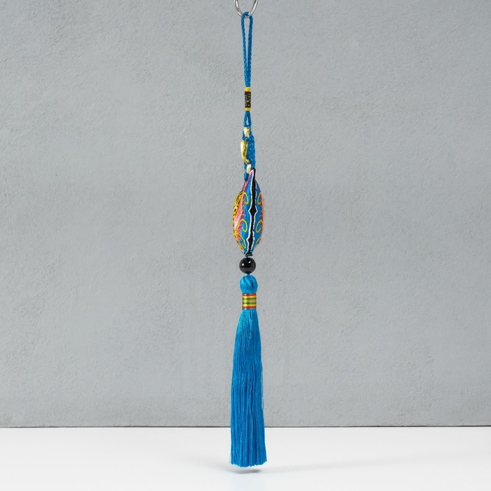 Подвеска текстиль  Подвеска текстиль "Бабочка" голубая 2х6,5х27 см