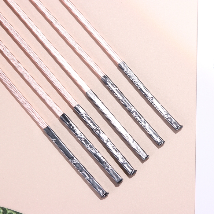 Набор свечей в торт, 6 штук Набор свечей в торт, 6 штук "Розовый металлик", 15 см