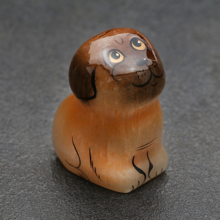 Сувенир Сувенир " Собака Мопсик", селенит, 4х3х3 см