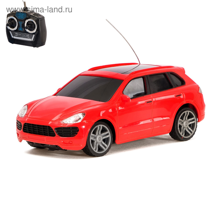 Машина на радиоуправлении, работает от батареек, цвет красный Машина на радиоуправлении, работает от батареек, цвет красный