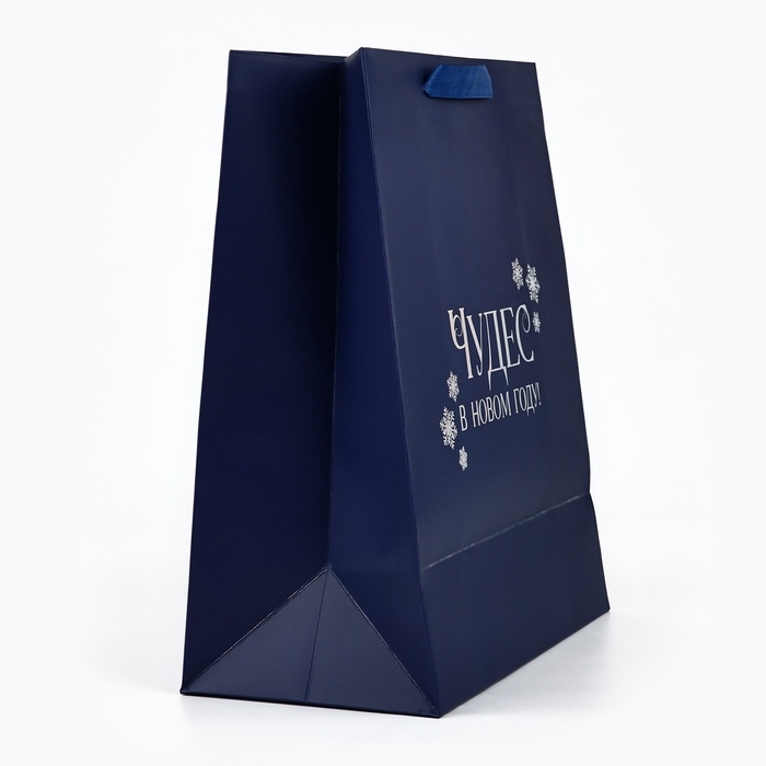 Пакет подарочный новогодний «Чудес в Новом году», голография, ML 23 х 11.5 х 27 см, Новый год Пакет подарочный новогодний «Чудес в Новом году», голография, ML 23 х 11.5 х 27 см, Новый год