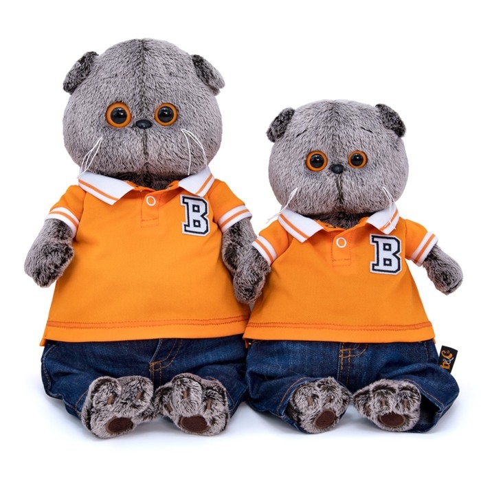 Мягкая игрушка «Басик в джинсах и футболке поло», 25 см Мягкая игрушка «Басик в джинсах и футболке поло», 25 см